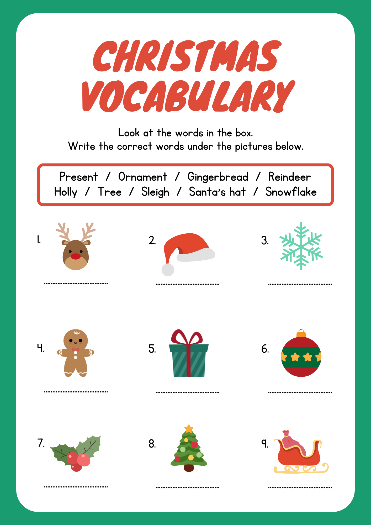 6 pdf christmas coloring and learning book