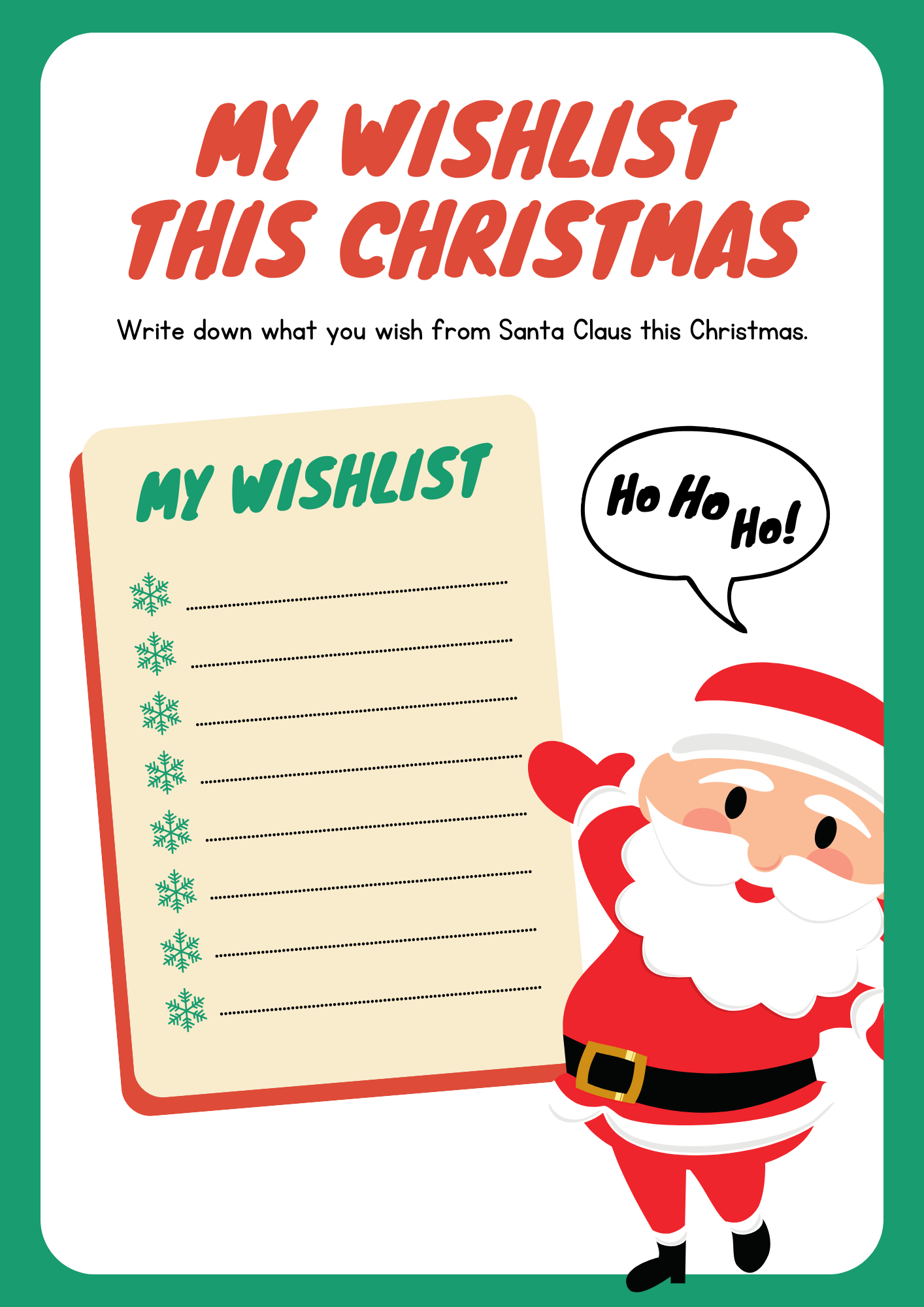 Christmas Green Red English Activity Book