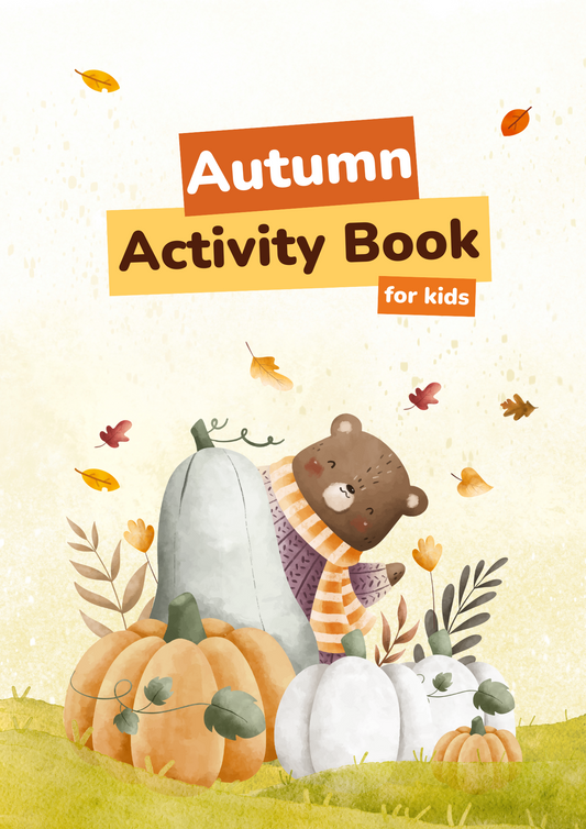 Autumn Activity Book for Kids - Printable Busy Book with Fall Themed Interactive Games