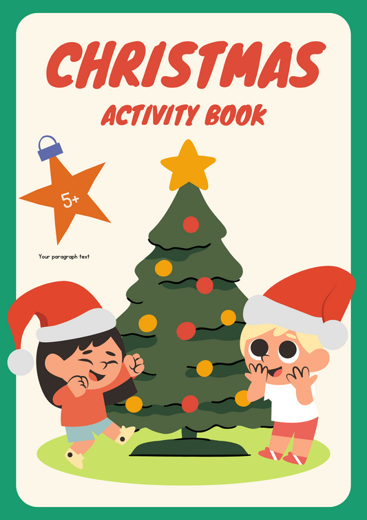 Christmas Green Red English Activity Book