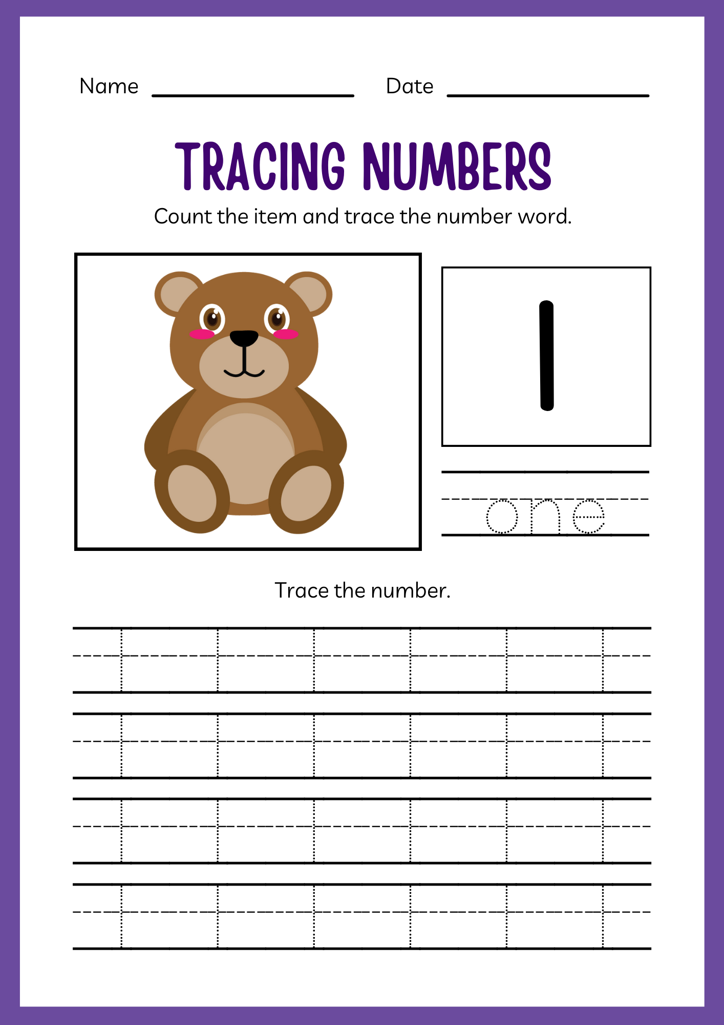 Kindergarten Numbers Workbook: 44 Pages of Fun Learning!
