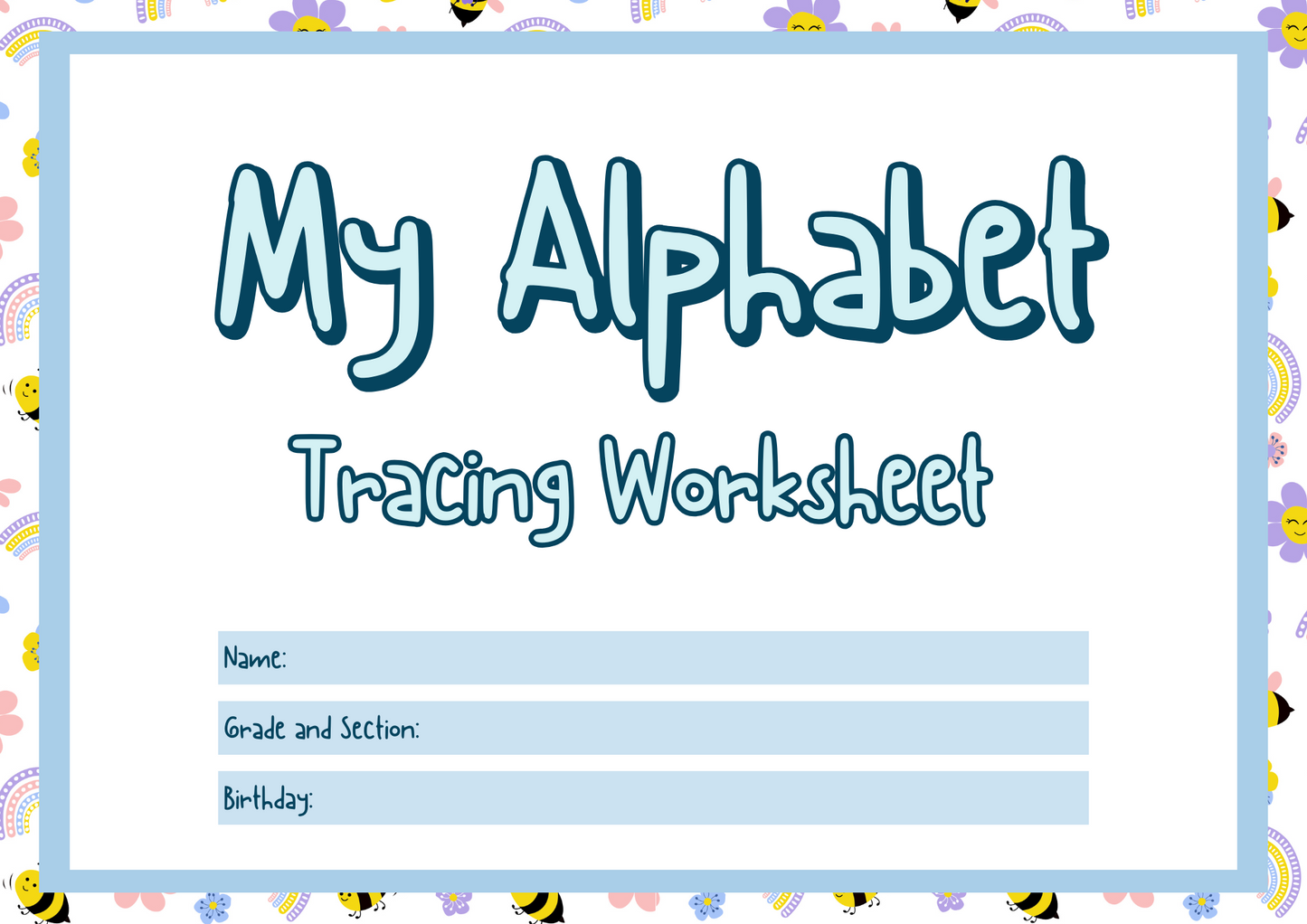 Alphabet Tracing and coloring Worksheets for Kids