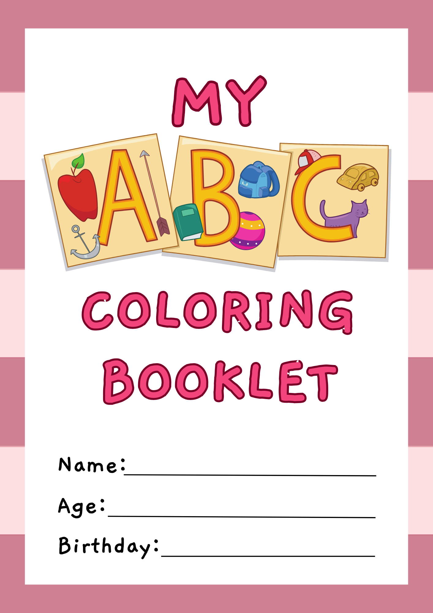 Alphabet Tracing and coloring Worksheets for Kids